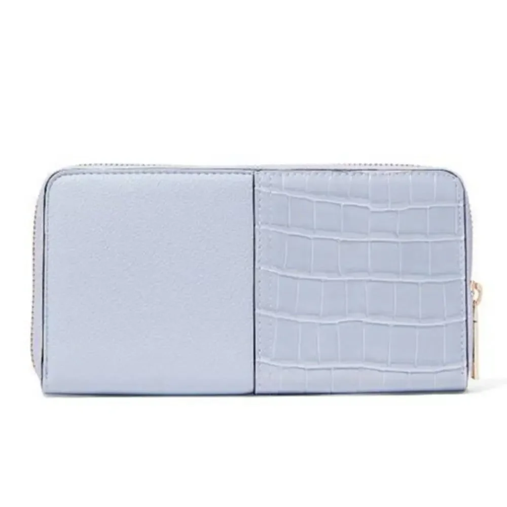 Victoria's Secret The Victoria Wallet Limited Edition Skyflower Blue Croc Pebble